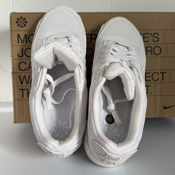 Nike Shoes Womens Size 7.5 White Air Max 90 Running Sneakers DH8010-100 - Picture 9 of 11